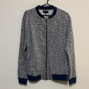 Men's Blue Zip-Up Sweater
